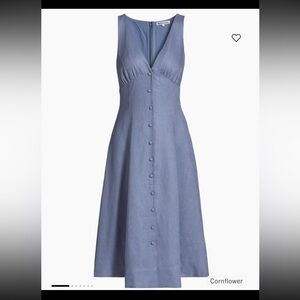 Reformation  NEW Sebastien Linen Midi-Dress
